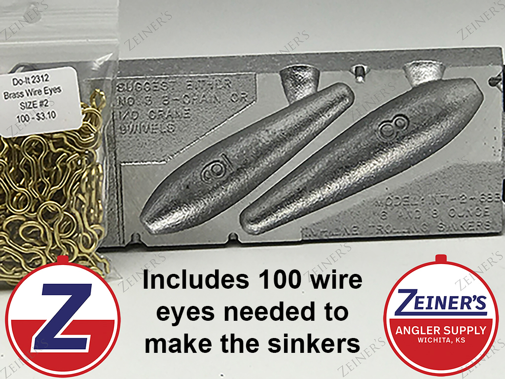 3140 New Do It In Line Trolling Sinker Mold w/#2 Brass Wire Eyes – 6 & 8 oz  size - La Paz County Sheriff's Office Dedicated to Service
