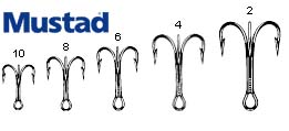 Mustad 3551BLN Classic Treble Hooks (Size: 14, Pack: 25)  [MUST03551BLN:12720] - €5.07 : , Fishing Tackle Shop