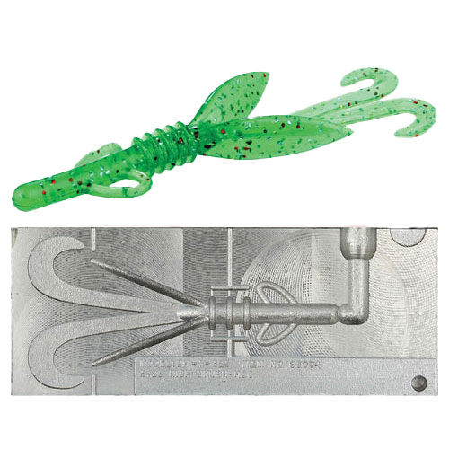 Lure making supplies, soft plastic baits molds for bait making